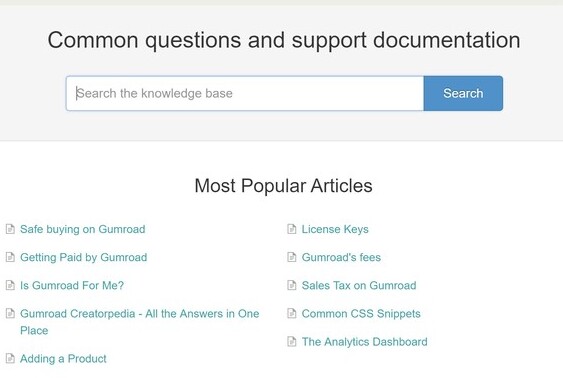 Gumroad Support Articles