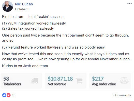 thrivecart testimonial 1