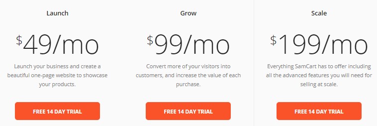 SamCart Pricing