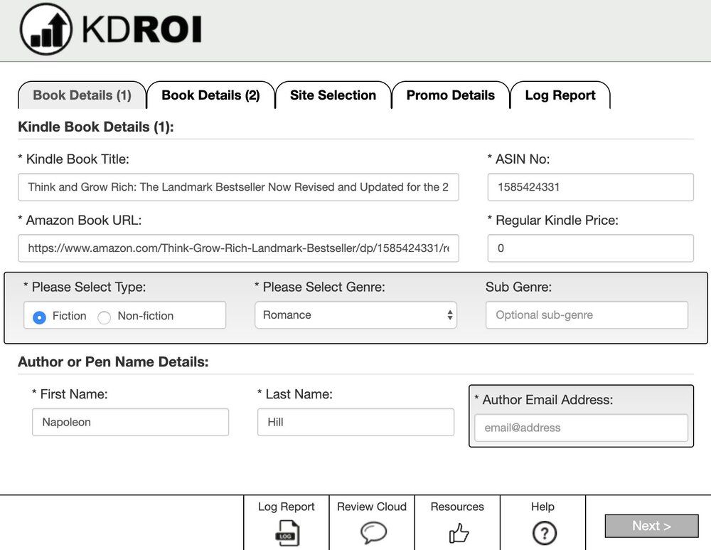 KDROI Extension Launch Settings