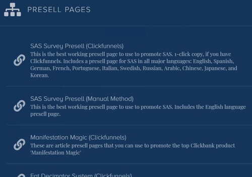 Super Affiliate System Presell Pages