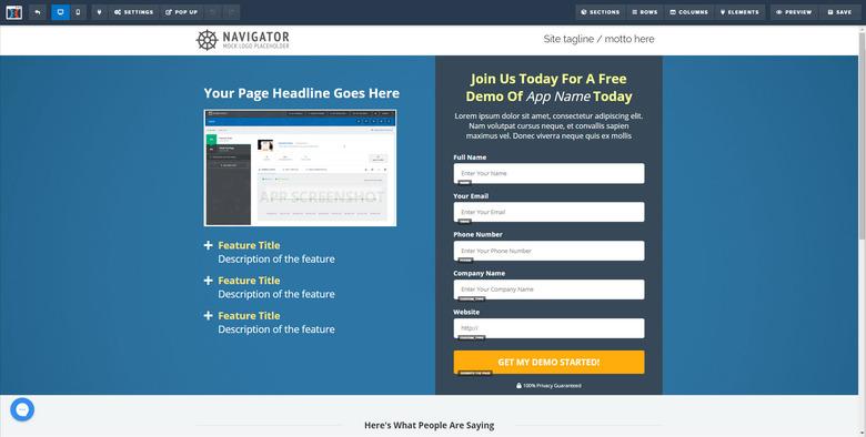 make simple landing pages