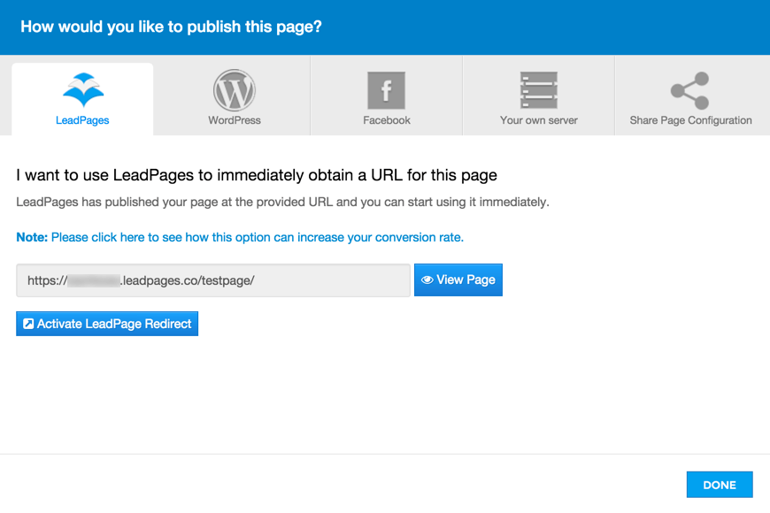 LeadPages URLs