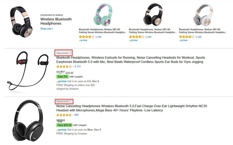 Sponsored Product Ads Example