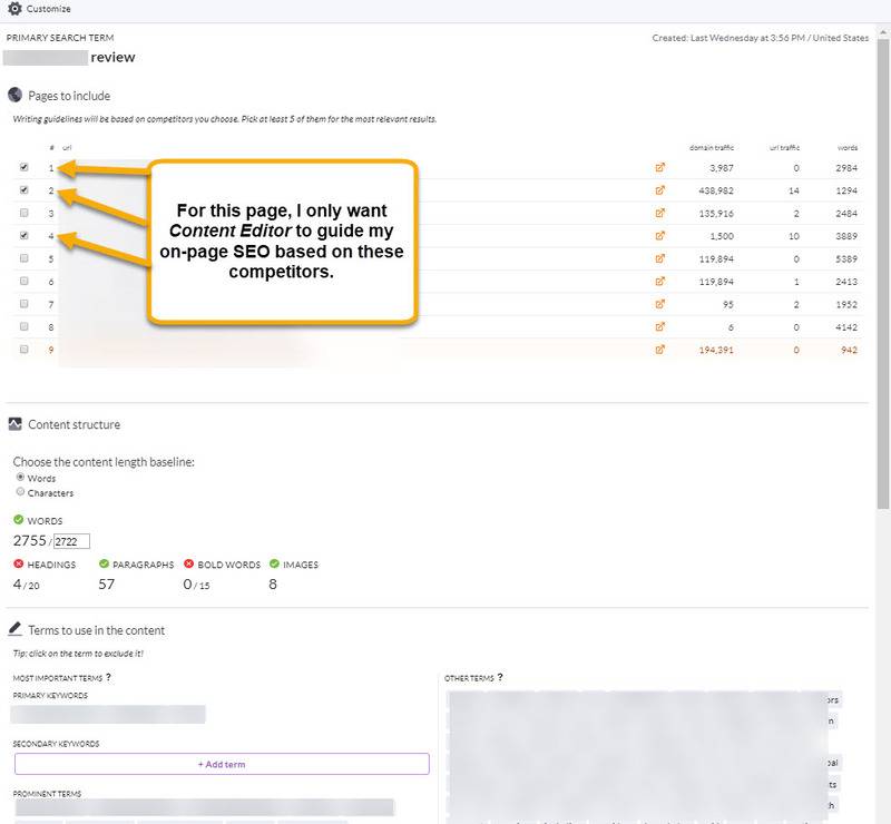 Surfer SEO Content Editor Customization