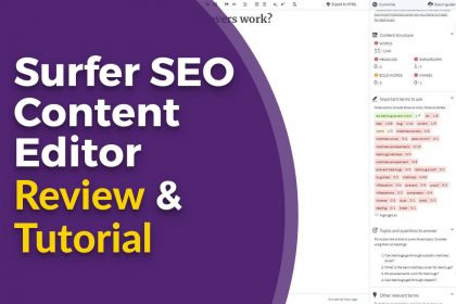 Surfer SEO Content Editor Review and Tutorial