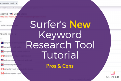 Surfer SEO Keyword Research Tool Feature Image