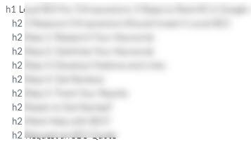 SurferSEO Competitor Header Tag Structure