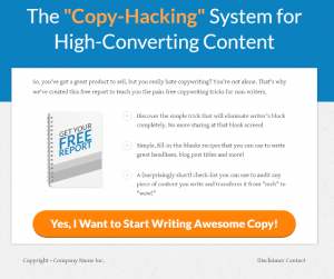 example squeeze page