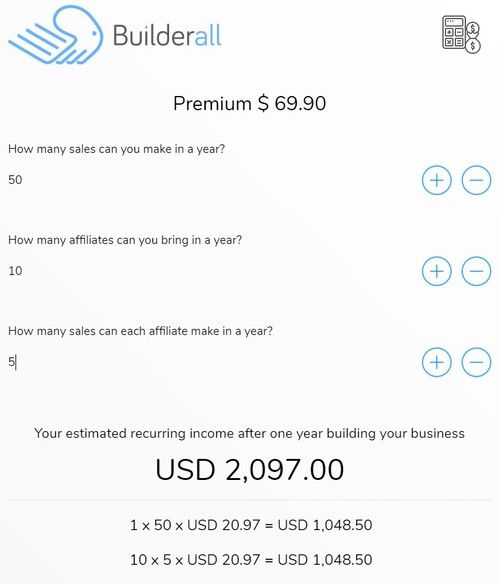 Builderall Affiliate Calculator