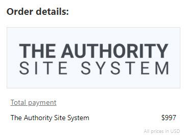 The Authority Site System Pricing