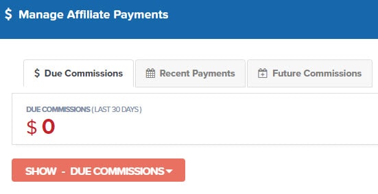 paying affiliates based on commission plan