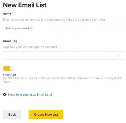 create email list