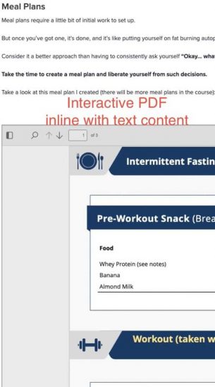 teachable course delivery site design