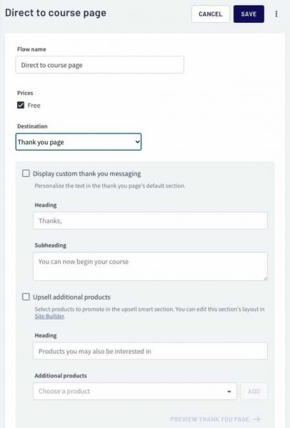 post checkout process