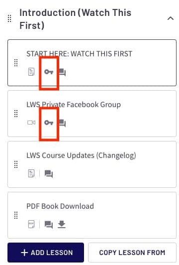prerequisite course features