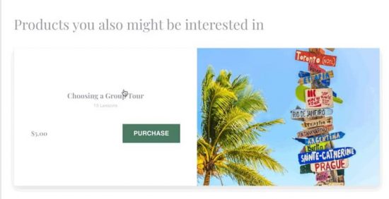 upsell business page