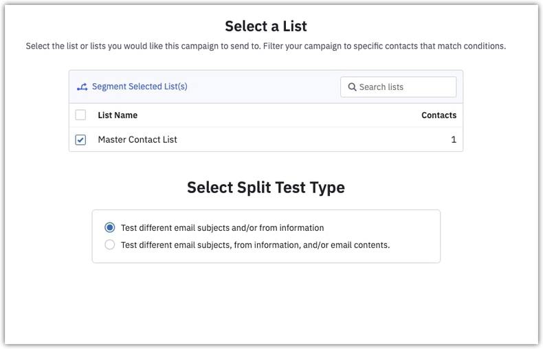 email software split testing