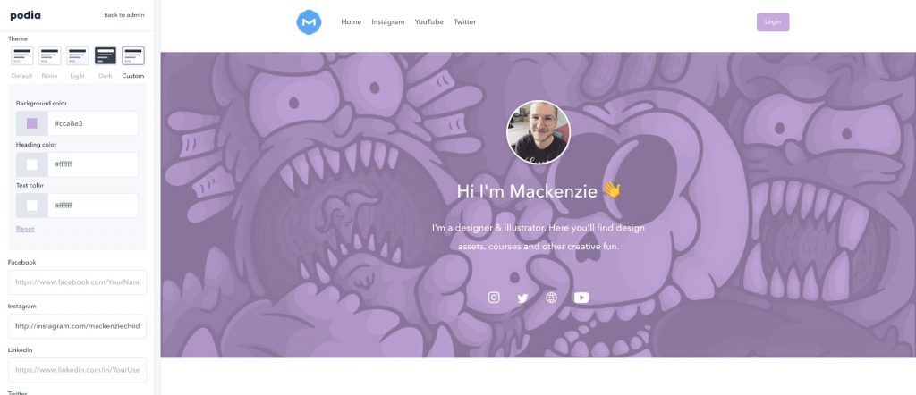 has own website builder