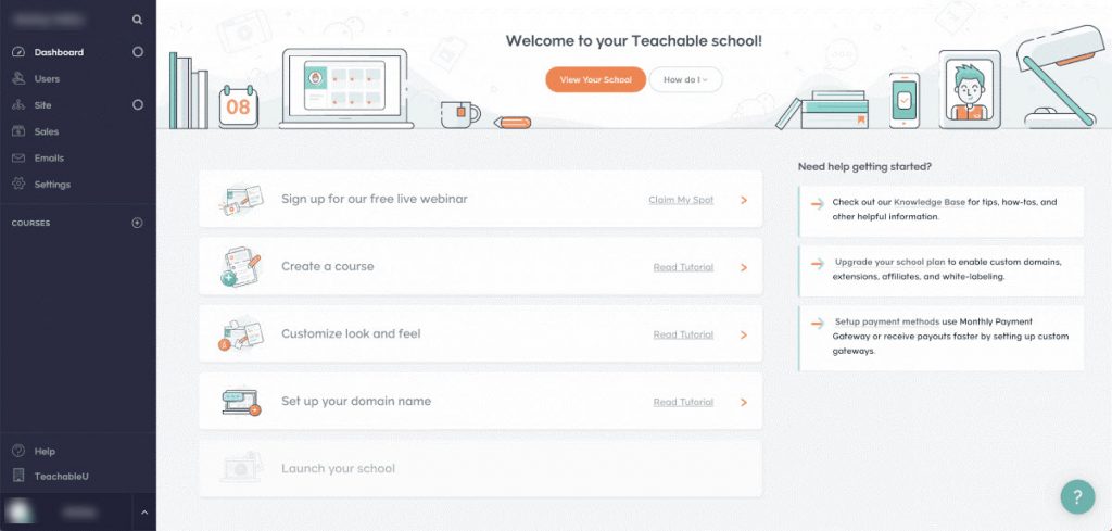 Teachable Dashboard