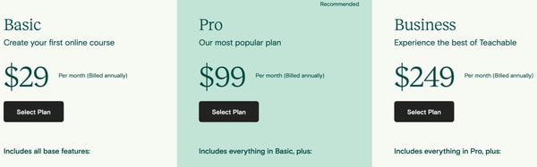 teachable payment plans