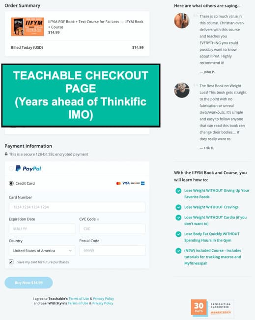 landing pages that take credit card