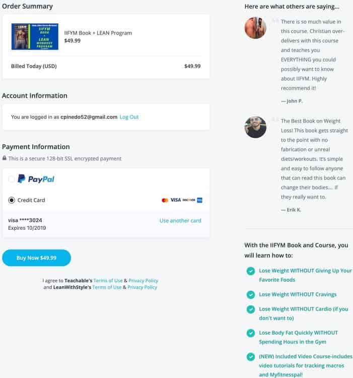 new course page