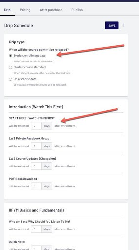 drip content to email address