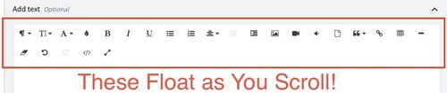 site design while scrolling