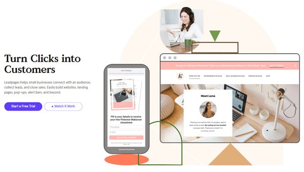 build landing pages with leadpages