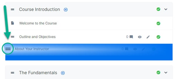 online course course area