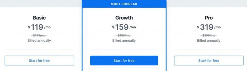 Pricing page