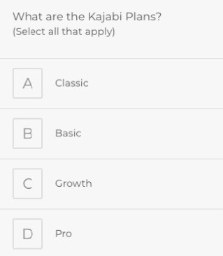 quizz landing page