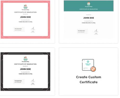 offer a free certificate