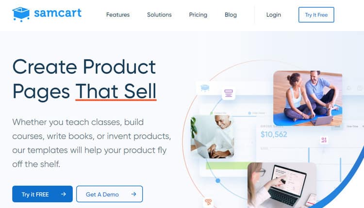 samcart for sales and marketing efforts