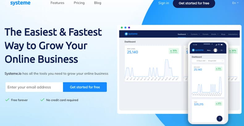systeme sales funnel software platform