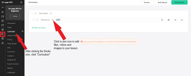 create courses