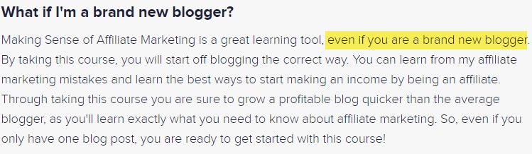 course for bloggers