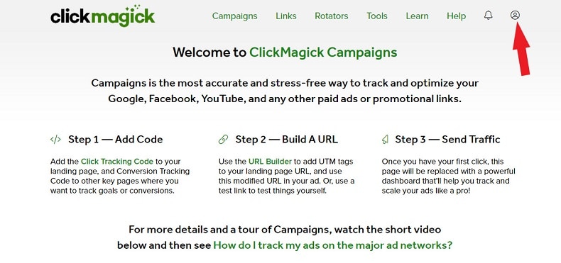 login page