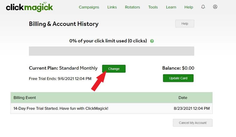 clickmagick dashboard