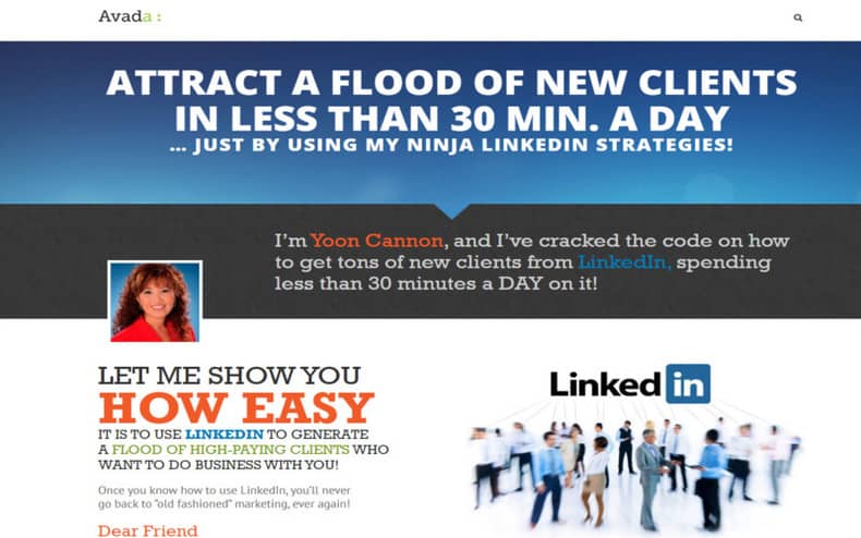 6-Figure LinkedIn Share Secrets Website Homepage