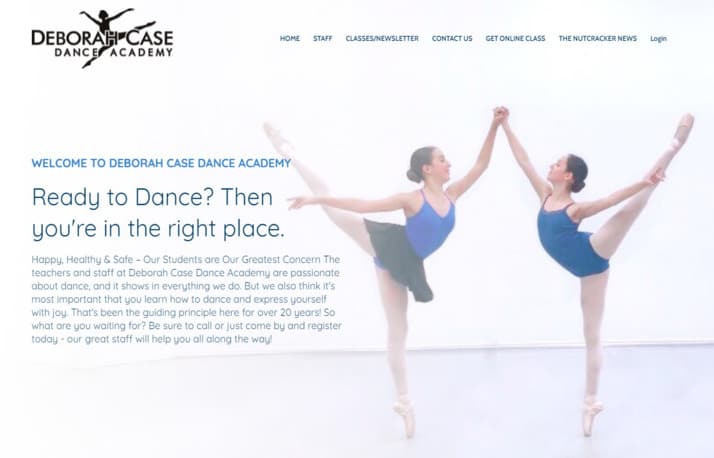 screenshot of Deborah Case Dance Academy