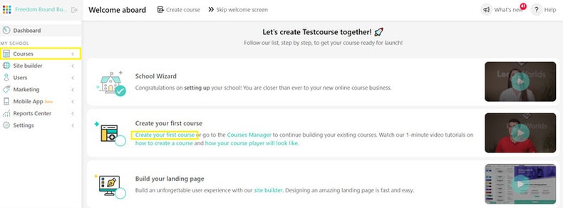 create and sell courses