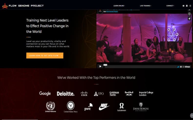 Flow Genome Project Website Home Page
