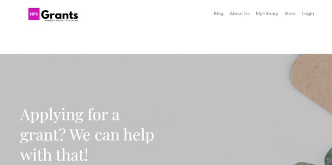 screenshot of MPS Grants Consulting