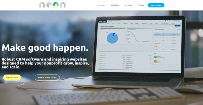 NeonCRM as one of Kajabi for Nonprofits site