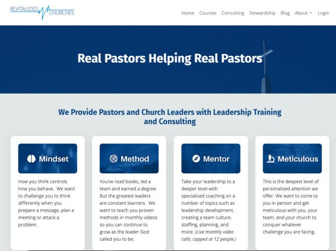 screenshot of Revitalized Churches