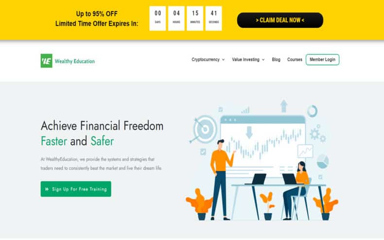 Wealthy Education Website Home Page