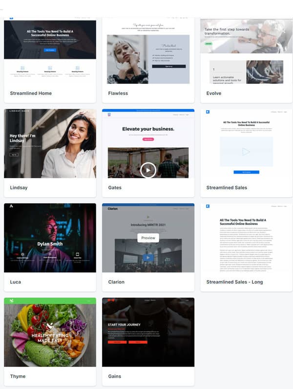Kajabi 11 sales pages templates