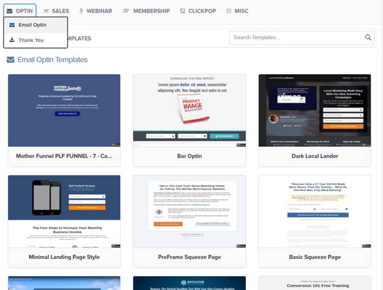 pre designed templates
